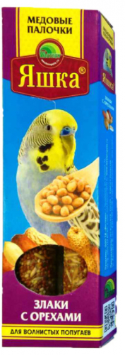 Яшка Лакомство для попугаев, злаки с орехами, 120 г.
