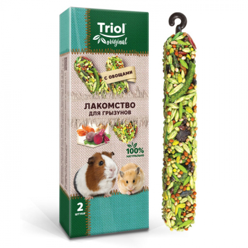 Triol Original палочки для грызунов с овощами 2шт. 50 г.