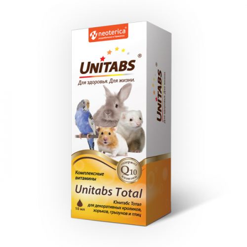 Unitabs Юнитаб UT Тотал для для кроликов, птиц и грызунов, 10 мл