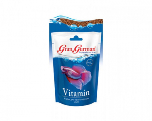 Зоомир Gran Gurman Vitamin Корм для большинства тропических аквариумных рыб, 30 г.