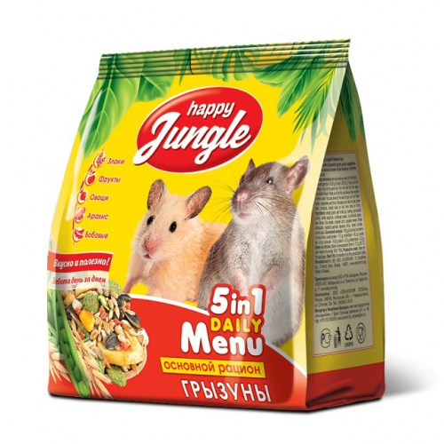 Happy Jungle для грызунов 350 гр.