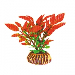Triol Растение аквариумное пластиковое Людвигия красно-зеленая 8 см.