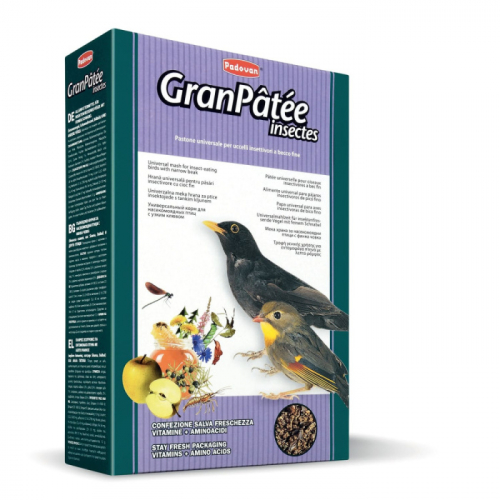 Padovan корм для насекомоядных птиц GranPatee insectes, с насекомыми 1 кг.