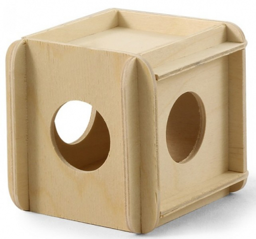 Triol Игрушка-кубик для мелких животных деревянный, 115*100*100 мм.