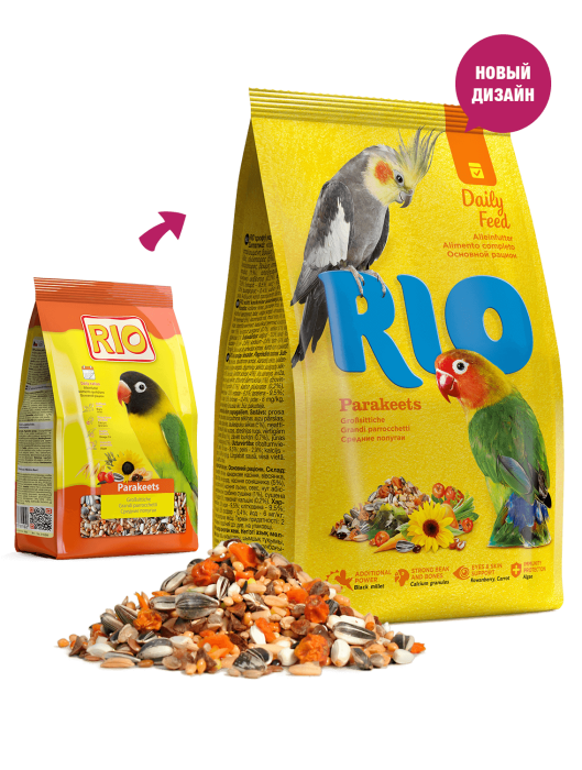 Rio Корм для средних попугаев, основной рацион