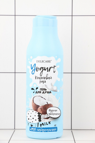 Гель для душа Delicare YOGURT Кокосовый рай 400мл /18шт