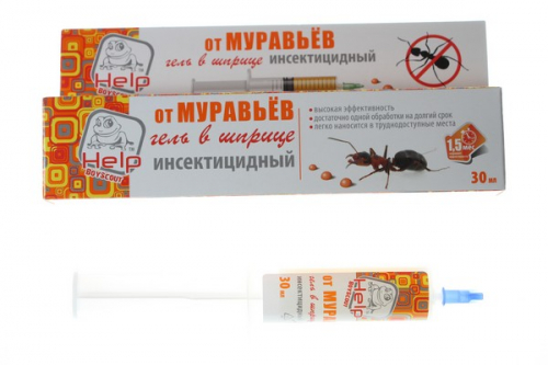 HELP Гель от муравьев в шприце исектицидный 30г /48шт