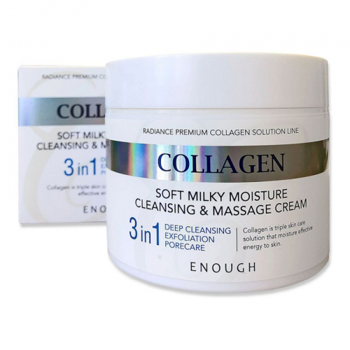 Enough Массажный очищающий крем для лица с коллагеном / Collagen 3 In 1 Cleansing & Massage Cream, 50 мл