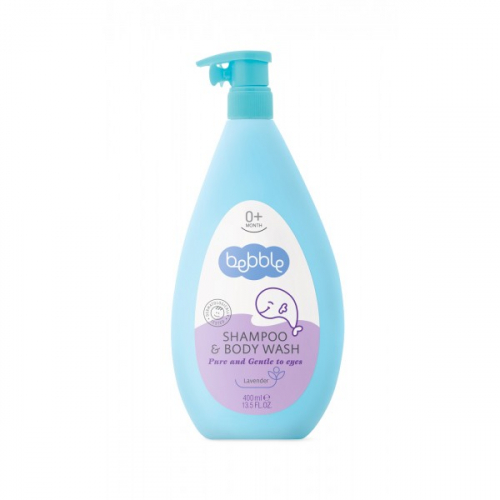 Шампунь для волос и тела детский с лавандой Shampoo & Body Wash Bebble 0+ 400 мл