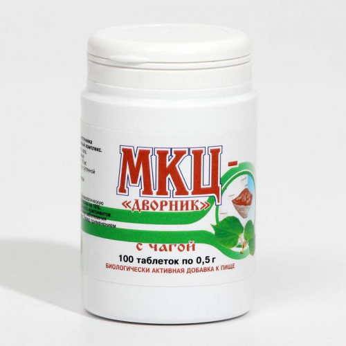 МКЦ «Дворник» с чагой, для ЖКТ 100 таблеток по 0.5 г,. Целебный дар Алтая