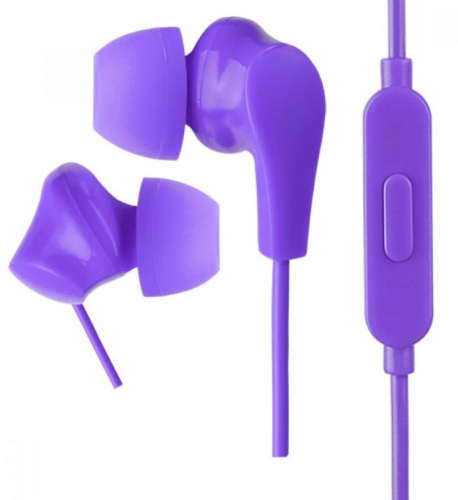 Наушники Perfeo Alpha, вкладыши вакуумные, с микрофоном (фиолетовый)