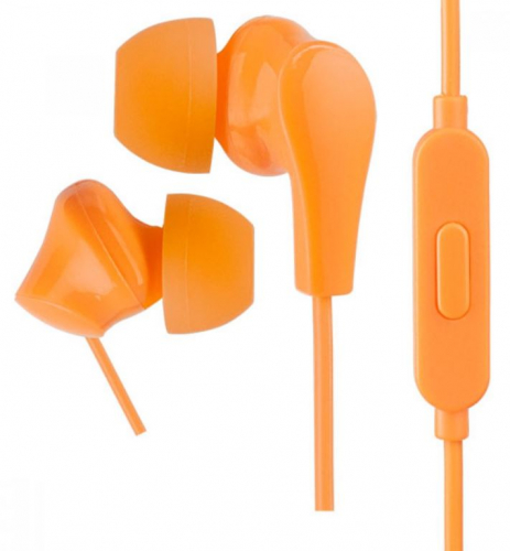 Наушники Perfeo Alpha, вкладыши вакуумные, с микрофоном (оранжевый)