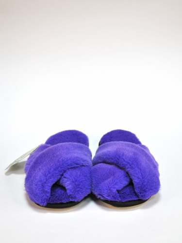 Арт 440 - Тапочки косички из экомеха фиолетовые