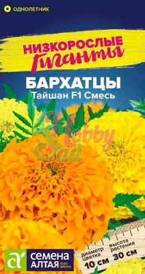 Цветы Бархатцы Тайшан Смесь (5 шт) Семена Алтая серия Низкорослые гиганты