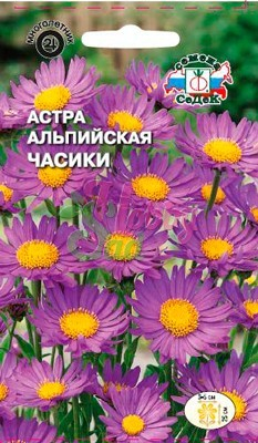 Цветы Астра Часики альпийская (0,1 г) Седек