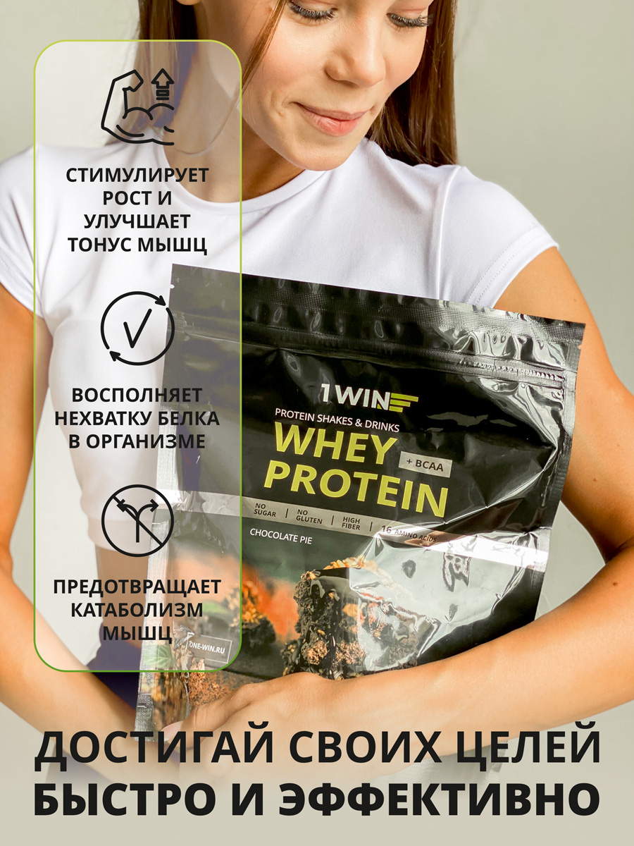 1WIN Протеин Whey Protein, Шоколадный пирог, 450гр.