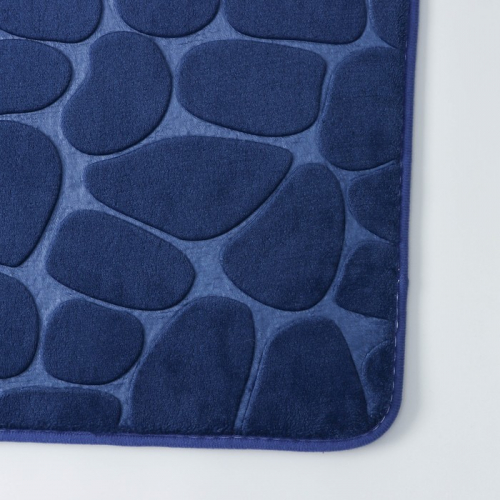 Коврик для дома с эффектом памяти SAVANNA Memory foam, 50×80 см, цвет тёмно-синий