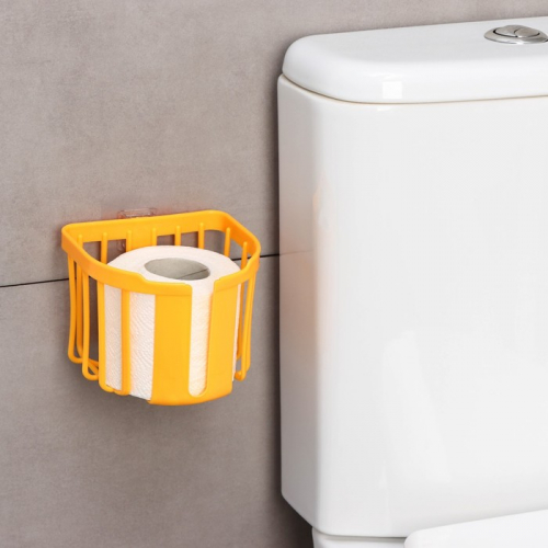 Держатель для туалетной бумаги Доляна, 13,5×13×11 см, цвет МИКС
