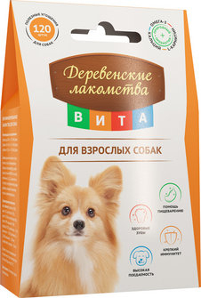 Деревенские лакомства ВИТА для взрослых собак, 120 таблеток