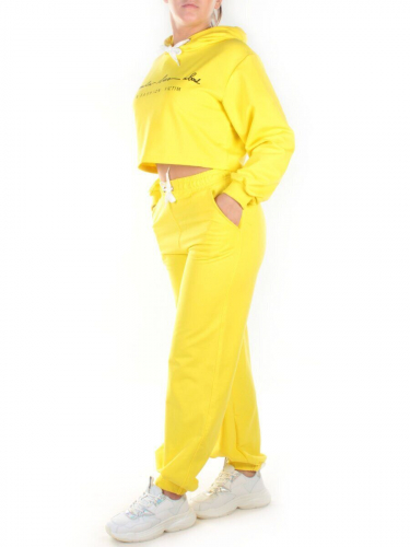 Y316 YELLOW Спортивный костюм женский (100% хлопок) размер 52