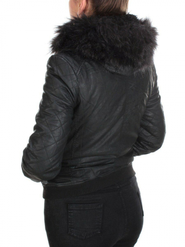 74051 BLACK Куртка зимняя женская NO NAME (200 гр. холлофайбер) размер 44