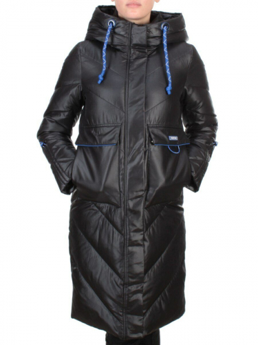 9190 BLACK Пальто зимнее женское EVCANBADY (200 гр. холлофайбера) размер M - 44российский