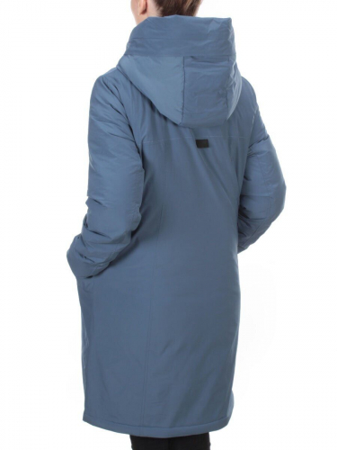 21-967 GRAY/BLUE Пальто зимнее женское AIKESDFRS (200 гр. холлофайбера) размер 50