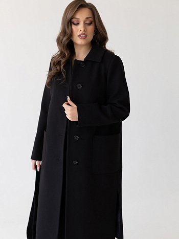 Пальто женское демисезонное 24833 (черный )