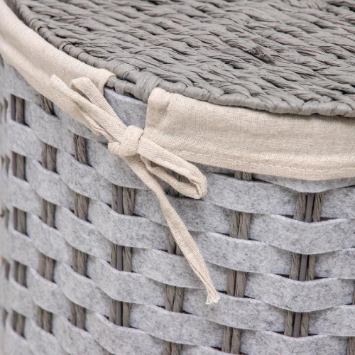 Корзина для хранения плетёная Доляна «Уют», 44×44×53 см, цвет серый