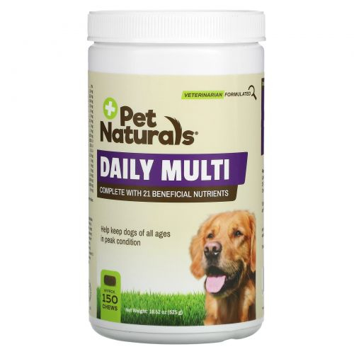 Pet Naturals, Ежедневный мультивитамин, для собак, жевательные таблетки