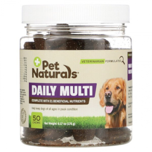 Pet Naturals, Ежедневный мультивитамин, для собак, жевательные таблетки