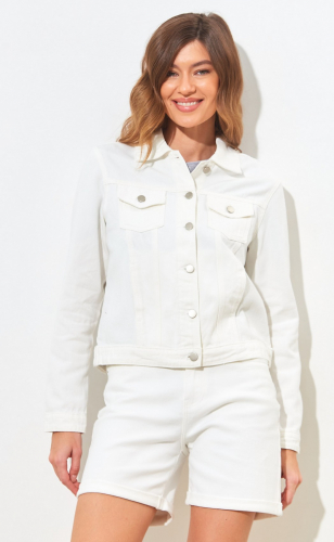 Куртка джинсовая женская P312-1221 белая