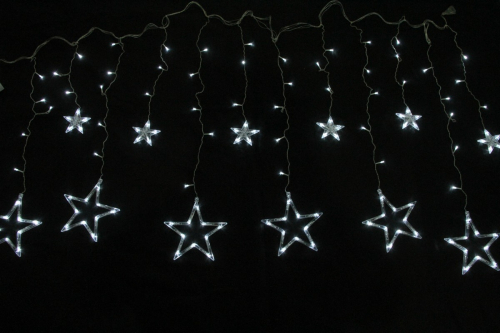 Гирлянда Электрическая LED звезды 2,3м. белая 11-3 соединяемая 220В, контроллер