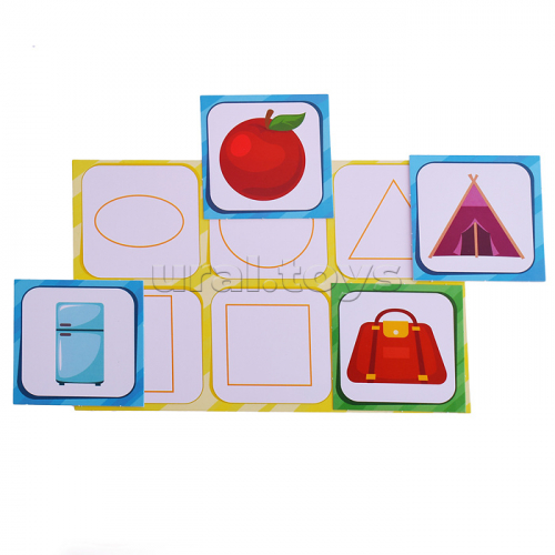 Лото малышам Форма Новая игра развивающая для детей из бумаги и картона