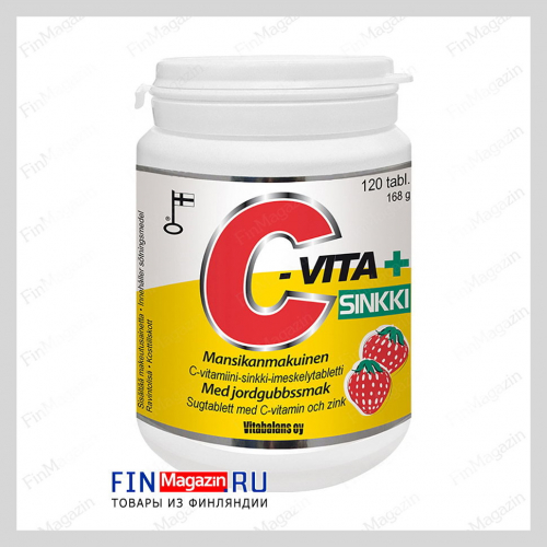 Витамины C-vita+Sinkki (С 500 мг + Zn 15 мг) 120 таблеток Vitabalans