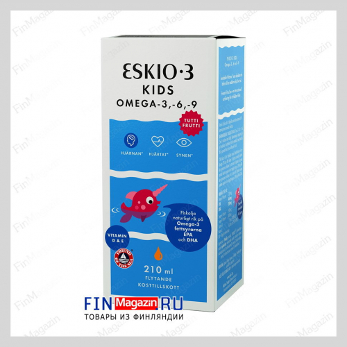 Рыбий жир для детей Омега-3-6-9 Eskio-3 Kids Omega-3-6-9 210 мл Midsona