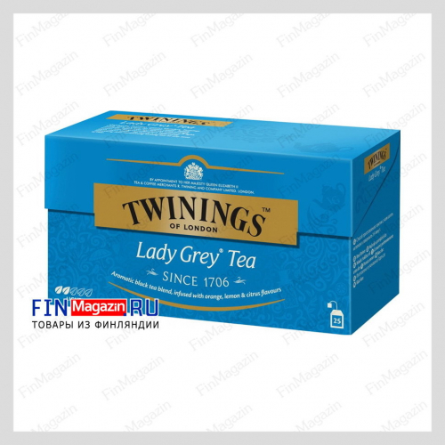 Чай Twinings апельсин и лимон 25пак x2 гр Lady Grey