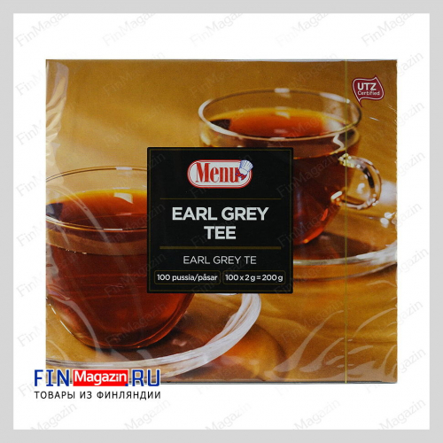 Чай черный с бергамотом Menu Earl Gray 100 шт