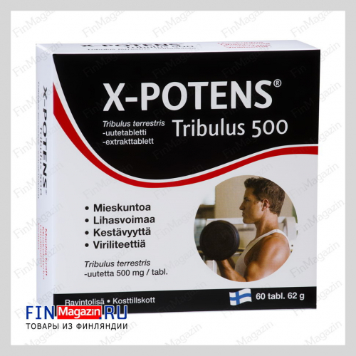 Витамины для мужчин X-Potens Tribulus 500 60 таблеток Hankintatukku