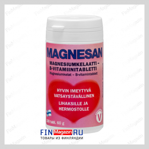 Витамины с магнием Magnesan Magnesium+B Vitamiini 100 таблеток Hankintatukku