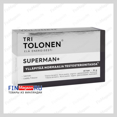 Витамины Superman+ для мужчин и женщин 60 таблеток Tri Tolonen