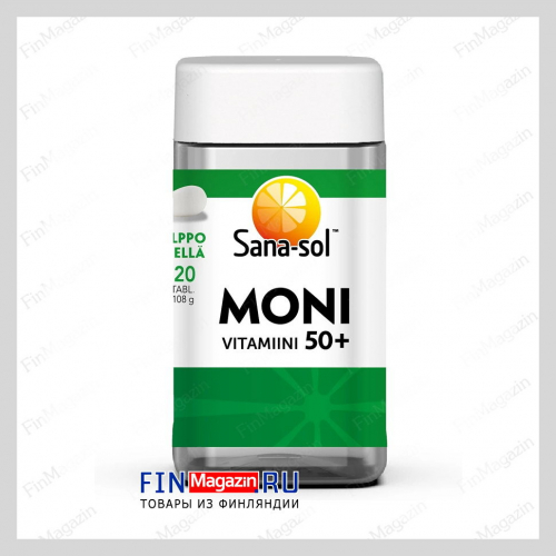 Витаминно-минеральный комплекс против старения Monivitamiini 50+ 120 таблеток Sana-Sol