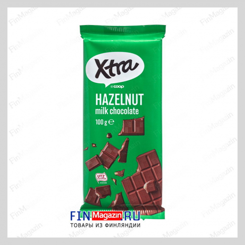 Молочный шоколад с орехами X-tra 100 гр