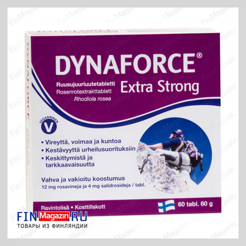 Dynaforce Extra Strong Родиола розовая для иммунитета Hankintatukku 60 табл