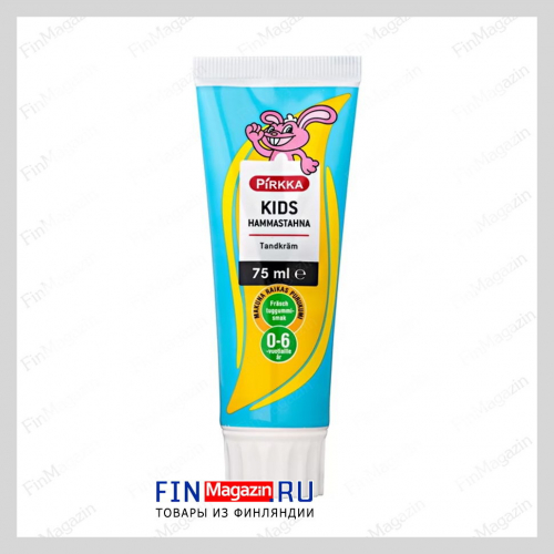 Зубная паста для детей Pirkka Kids 0-6лет 75мл