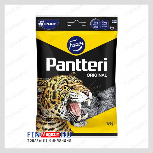 Лакричные конфеты Fazer Pantteri 180 гр