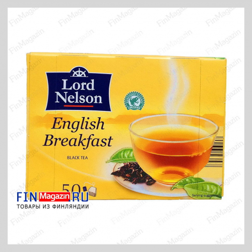 Чёрный чай Lord Nelson English Breakfast 50 шт