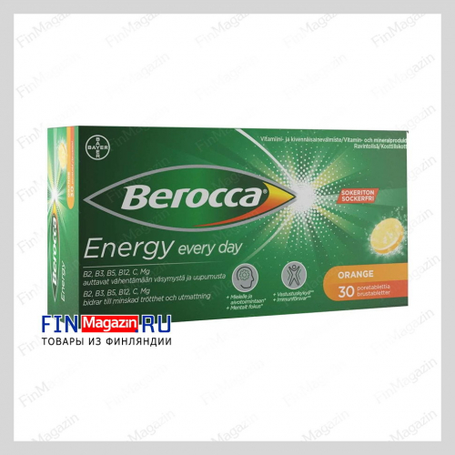 Шипучие таблетки В комплекса Berocca Orange Bayer 30 шт