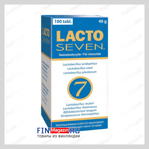 Витамины с молочно-кислыми бактериями Lacto Seven 100 таблеток Vitabalans