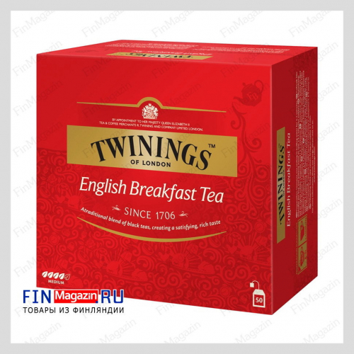 Чай черный английский завтрак Twinings 50пак